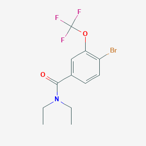 molecular formula C12H13BrF3NO2 B8158473 4-Bromo-N,N-diethyl-3-(trifluoromethoxy)benzamide 