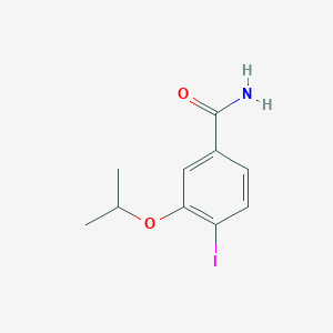 molecular formula C10H12INO2 B8158486 4-Iodo-3-isopropoxybenzamide 