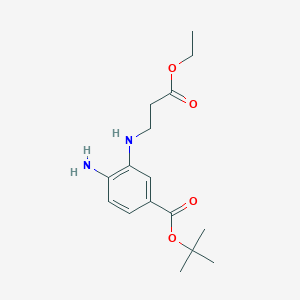 molecular formula C16H24N2O4 B8158522 4-Amino-3-(2-Ethoxycarbonyl-ethylamino)-benzoic acid tert-butyl ester 