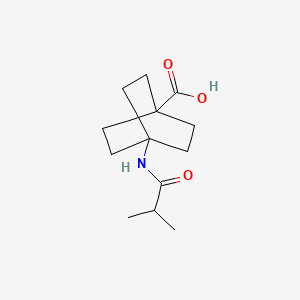 molecular formula C13H21NO3 B8158558 4-Isobutyrylamino-bicyclo[2.2.2]octane-1-carboxylic acid 