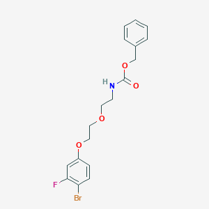 molecular formula C18H19BrFNO4 B8158582 {2-[2-(4-Bromo-3-fluorophenoxy)-ethoxy]-ethyl}-carbamic acid benzyl ester 
