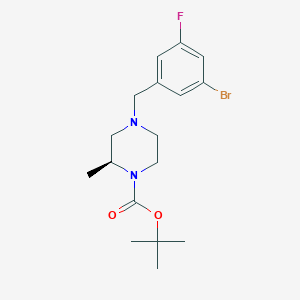 (2S)-4-(3-Bromo-5-fluorobenzyl)-2-methylpiperazine-1-carboxylic acid tert-butyl ester