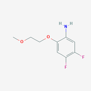 molecular formula C9H11F2NO2 B8158630 4,5-Difluoro-2-(2-methoxyethoxy)aniline 