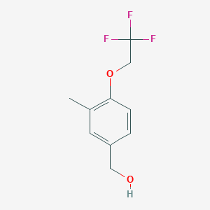 molecular formula C10H11F3O2 B8158657 (3-Methyl-4-(2,2,2-trifluoroethoxy)phenyl)methanol 