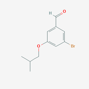 molecular formula C11H13BrO2 B8158666 3-Bromo-5-isobutoxybenzaldehyde 