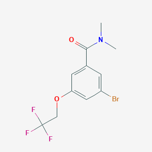 molecular formula C11H11BrF3NO2 B8158667 3-Bromo-N,N-dimethyl-5-(2,2,2-trifluoroethoxy)benzamide 