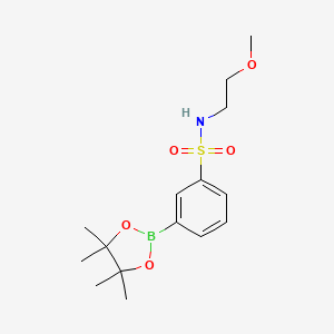 molecular formula C15H24BNO5S B8158733 N-(2-Methoxyethyl)-3-(4,4,5,5-tetramethyl-1,3,2-dioxaborolan-2-yl)benzenesulfonamide 