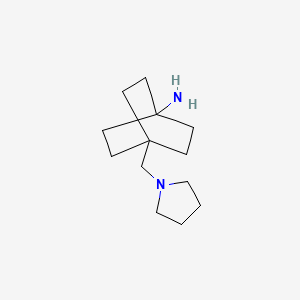 molecular formula C13H24N2 B8158758 4-(Pyrrolidin-1-ylmethyl)bicyclo[2.2.2]octan-1-amine 