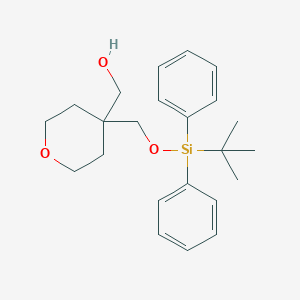molecular formula C23H32O3Si B8158771 (4-(((tert-Butyldiphenylsilyl)oxy)methyl)tetrahydro-2H-pyran-4-yl)methanol 