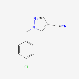 molecular formula C11H8ClN3 B8158803 1-(4-Chlorobenzyl)-1H-pyrazole-4-carbonitrile 