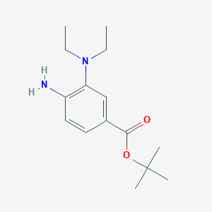 molecular formula C15H24N2O2 B8158810 4-Amino-3-diethylaminobenzoic acid tert-butyl ester 