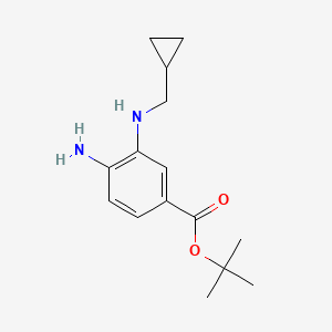 molecular formula C15H22N2O2 B8158828 4-Amino-3-(cyclopropylmethyl-amino)-benzoic acid tert-butyl ester 