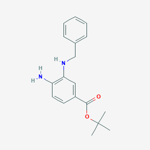 molecular formula C18H22N2O2 B8158838 4-Amino-3-benzylaminobenzoic acid tert-butyl ester 