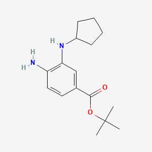 molecular formula C16H24N2O2 B8158841 4-Amino-3-cyclopentylaminobenzoic acid tert-butyl ester 