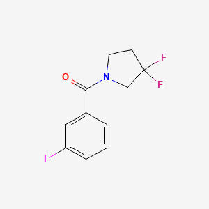 molecular formula C11H10F2INO B8158867 (3,3-Difluoro-pyrrolidin-1-yl)-(3-iodo-phenyl)-methanone 