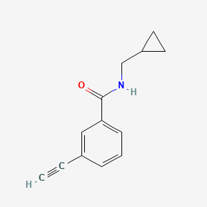 molecular formula C13H13NO B8158883 N-Cyclopropylmethyl-3-ethynyl-benzamide 