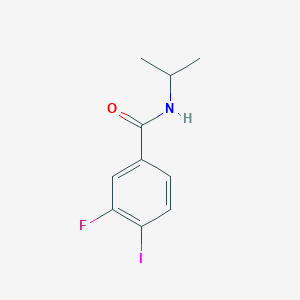 molecular formula C10H11FINO B8158932 3-Fluoro-4-iodo-N-isopropylbenzamide 