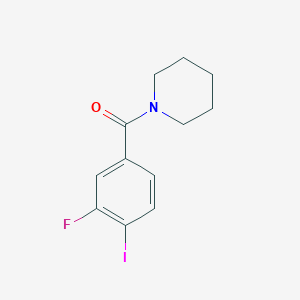 molecular formula C12H13FINO B8158950 (3-Fluoro-4-iodophenyl)(piperidin-1-yl)methanone 