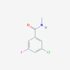 molecular formula C8H7ClINO B8158963 3-Chloro-5-iodo-N-methylbenzamide 