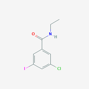 molecular formula C9H9ClINO B8158966 3-Chloro-N-ethyl-5-iodobenzamide 