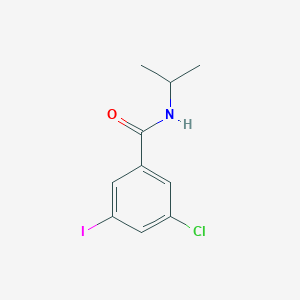 molecular formula C10H11ClINO B8158970 3-Chloro-5-iodo-N-isopropylbenzamide 