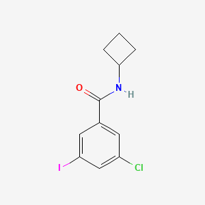 molecular formula C11H11ClINO B8158977 3-Chloro-N-cyclobutyl-5-iodobenzamide 