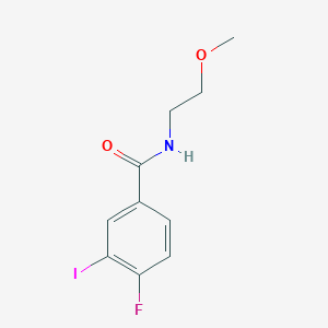 molecular formula C10H11FINO2 B8159011 4-Fluoro-3-iodo-N-(2-methoxyethyl)benzamide 