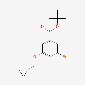 molecular formula C15H19BrO3 B8159037 tert-Butyl 3-bromo-5-(cyclopropylmethoxy)benzoate 