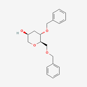 molecular formula C20H24O4 B8159090 (3S,5S,6R)-5-(benzyloxy)-6-((benzyloxy)methyl)tetrahydro-2H-pyran-3-ol 