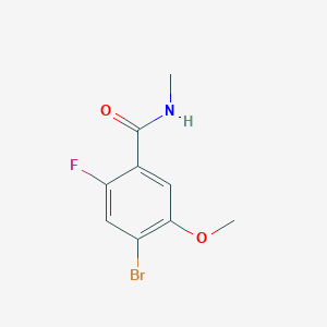 molecular formula C9H9BrFNO2 B8159162 4-Bromo-2-fluoro-5-methoxy-N-methylbenzamide 