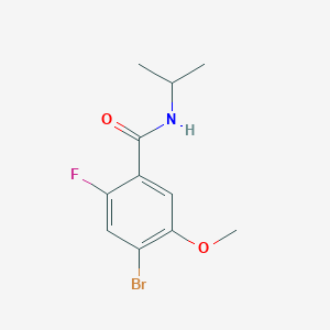 molecular formula C11H13BrFNO2 B8159173 4-Bromo-2-fluoro-N-isopropyl-5-methoxybenzamide 