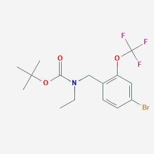 molecular formula C15H19BrF3NO3 B8159193 tert-Butyl 4-bromo-2-(trifluoromethoxy)benzyl(ethyl)carbamate 
