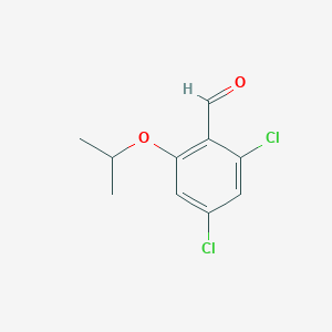 molecular formula C10H10Cl2O2 B8159196 2,4-Dichloro-6-isopropoxybenzaldehyde 