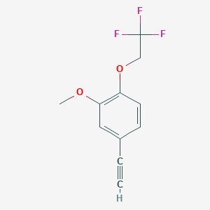 molecular formula C11H9F3O2 B8159222 4-Ethynyl-2-methoxy-1-(2,2,2-trifluoroethoxy)benzene 