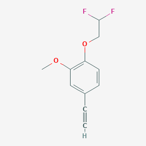 molecular formula C11H10F2O2 B8159227 1-(2,2-Difluoroethoxy)-4-ethynyl-2-methoxybenzene 