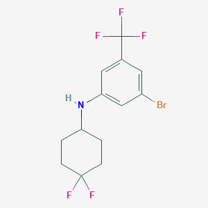 molecular formula C13H13BrF5N B8159232 3-Bromo-N-(4,4-difluorocyclohexyl)-5-(trifluoromethyl)aniline 