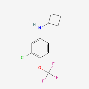 molecular formula C11H11ClF3NO B8159239 3-Chloro-N-cyclobutyl-4-(trifluoromethoxy)aniline 