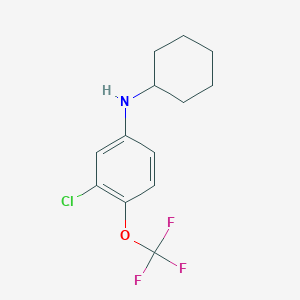 molecular formula C13H15ClF3NO B8159247 3-Chloro-N-cyclohexyl-4-(trifluoromethoxy)aniline 
