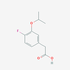 molecular formula C11H13FO3 B8159278 2-(4-Fluoro-3-isopropoxyphenyl)acetic acid 