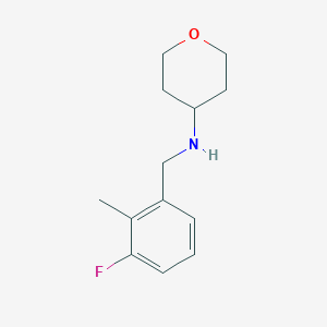 molecular formula C13H18FNO B8159326 N-(3-fluoro-2-methylbenzyl)tetrahydro-2H-pyran-4-amine 