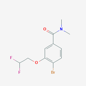 molecular formula C11H12BrF2NO2 B8159335 4-Bromo-3-(2,2-difluoroethoxy)-N,N-dimethylbenzamide 
