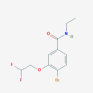 molecular formula C11H12BrF2NO2 B8159336 4-Bromo-3-(2,2-difluoroethoxy)-N-ethylbenzamide 