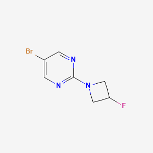 molecular formula C7H7BrFN3 B8159348 5-Bromo-2-(3-fluoroazetidin-1-yl)pyrimidine 