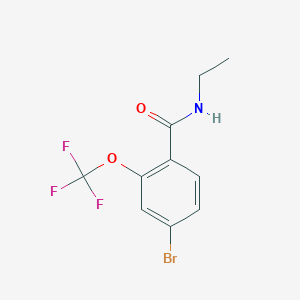 molecular formula C10H9BrF3NO2 B8159367 4-Bromo-N-ethyl-2-(trifluoromethoxy)benzamide 