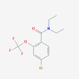molecular formula C12H13BrF3NO2 B8159394 4-bromo-N,N-diethyl-2-(trifluoromethoxy)benzamide 