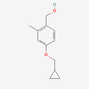 molecular formula C12H16O2 B8159420 (4-Cyclopropylmethoxy-2-methyl-phenyl)-methanol 