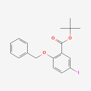 molecular formula C18H19IO3 B8159424 tert-Butyl 2-(benzyloxy)-5-iodobenzoate 