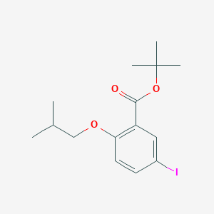 molecular formula C15H21IO3 B8159435 tert-Butyl 5-iodo-2-isobutoxybenzoate 