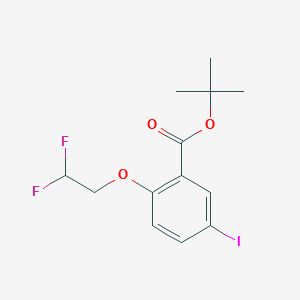 molecular formula C13H15F2IO3 B8159438 tert-Butyl 2-(2,2-difluoroethoxy)-5-iodobenzoate 