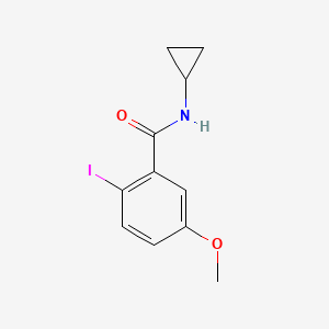 molecular formula C11H12INO2 B8159459 N-cyclopropyl-2-iodo-5-methoxybenzamide 